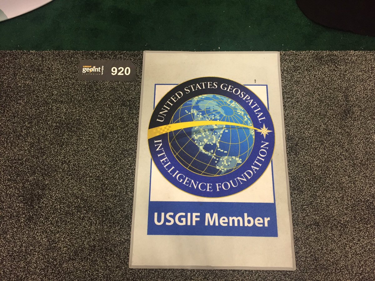 GGSDepartment's tweet photo. College of Science, reporting for duty! #GEOINT2017 #Booth920 https://t.co/q7w2ofnCAm