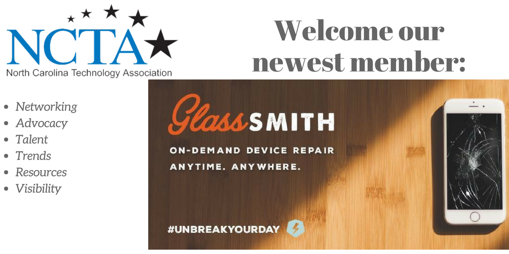 NCTA's tweet photo. The most reliable and convenient solution to device repair. Now in the Triangle! @GlassSmith #UnbreakYourDay #NCTAmember https://t.co/eQa7JaDADH