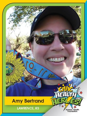 Thank you <a href="/kansashealthorg/">Kansas Health Foundation</a> for recognizing our very own, Amy Bertrand!