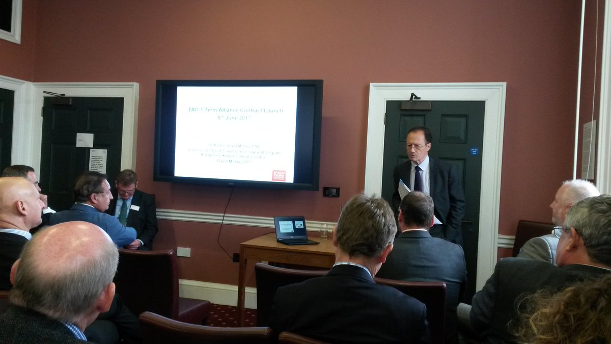 GreenwoodCLtd's tweet photo. Dr David Mosey recaps (corrects) the success of #TPC2005 - forerunner to TAC1. ^£30Bn ^150 contracts + only one visit to court in 10 years. https://t.co/boKC1gdQ7V