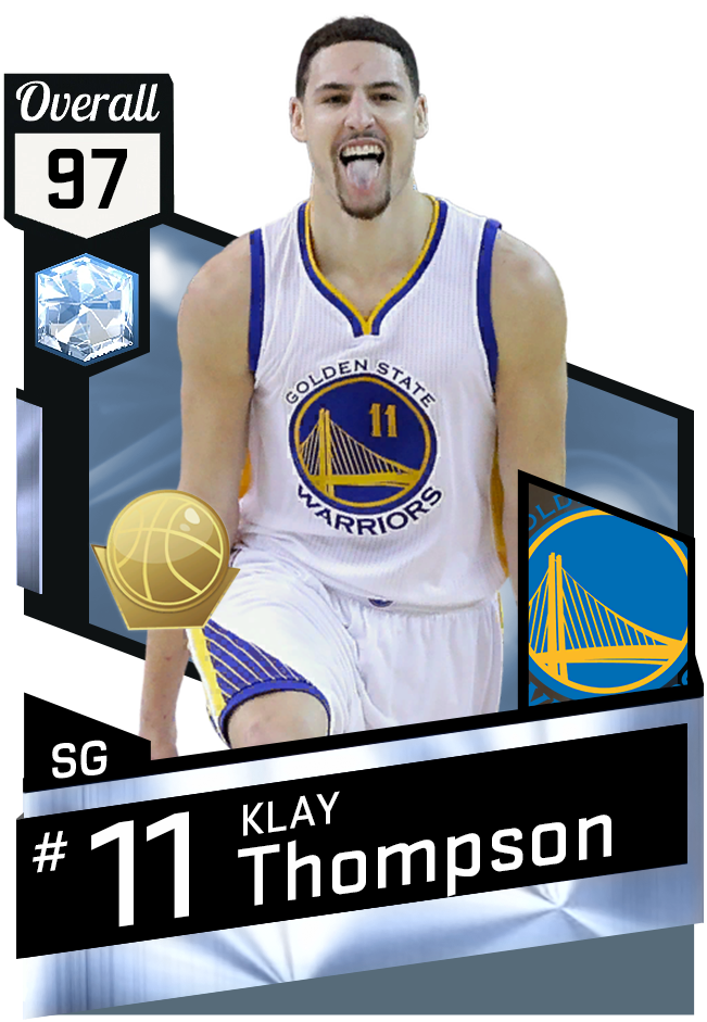 MyTeamDB's tweet photo. NEW NBA2K17 MyTeam 97 OVR Playoffs Klay Thompson (22pts,7reb)

https://t.co/NkNZUlgHgH https://t.co/YlCMmyMVyU