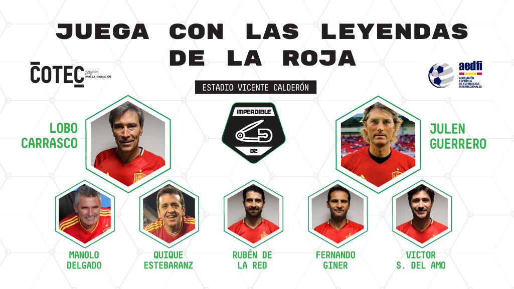 Y el sábado estaré en #imperdibles_02 con la #selecciónLeyendas de @aedfi_ES Apúntate a jugar en mi equipo!! bit.ly/2qEcOOx