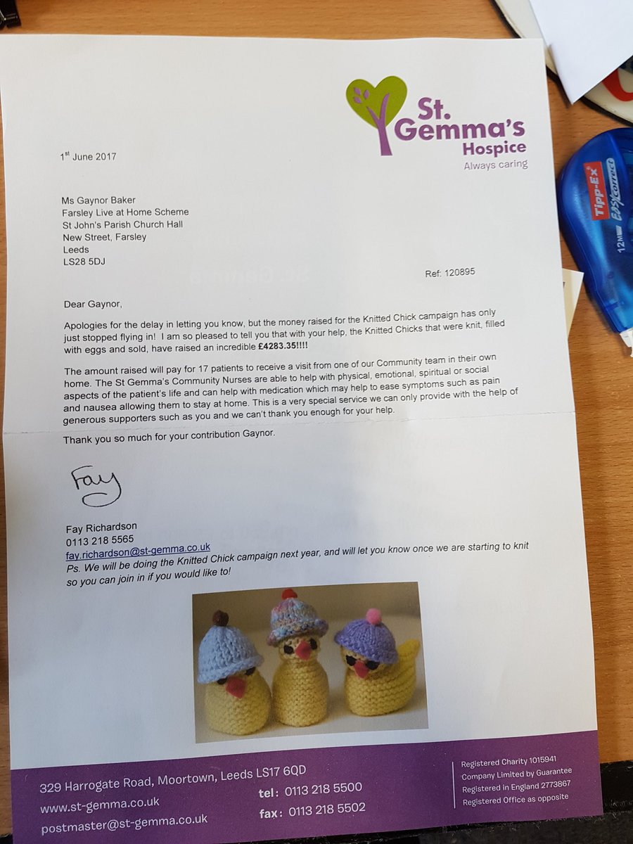farsleymha's tweet photo. #fundraising # for St Gemmas hospice #FeelingGood https://t.co/7hT8sCGDt0