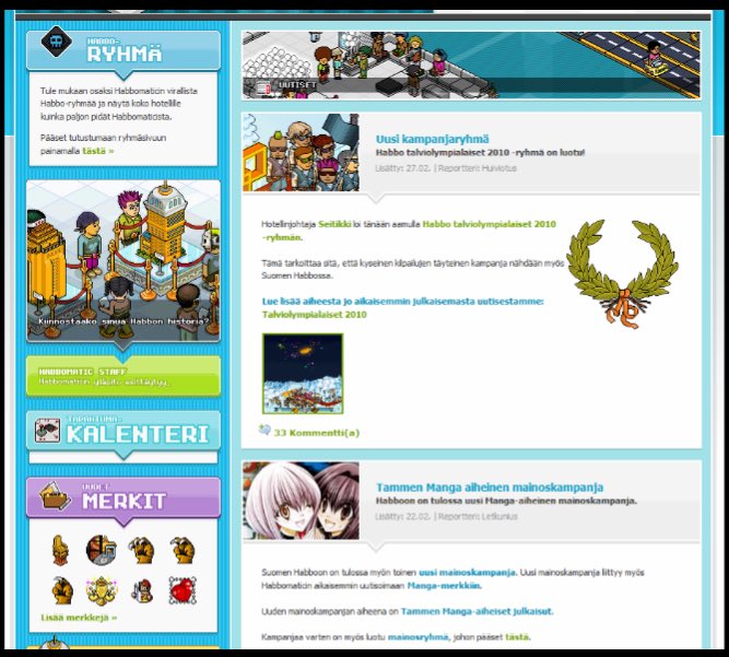 habOtk's tweet photo. Habbomatic toimi pitkään virallisena fanisivuna kunnes viralliset fanisivut poistettiin. #Habbo #habbomatic #fansite #habbofi #habboawards https://t.co/xuQxeU5nfj