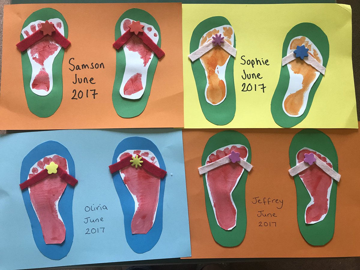 MeifodPlaygroup's tweet photo. Lovely day back! Our topic is summer! But where has the sunshine gone. Here is some flip flop pictures we made https://t.co/QQLJs1453J