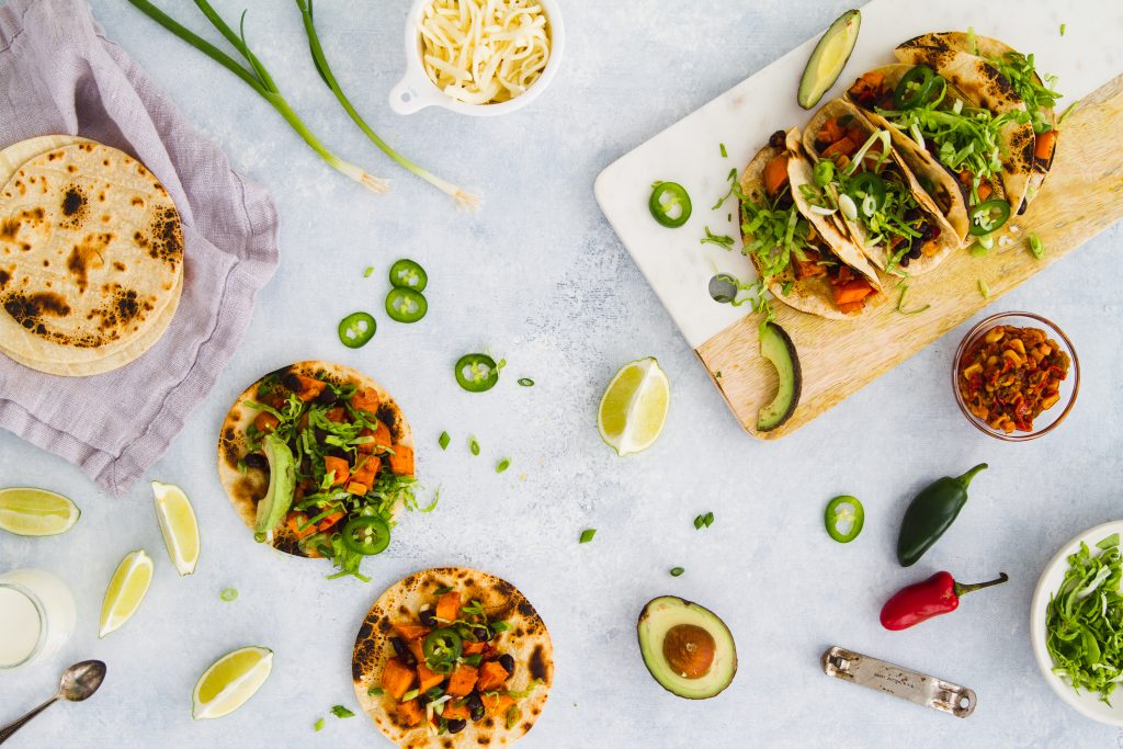 DerleaBrandFood's tweet photo. Get your #MeatlessMonday on with these sweet potato and Corn @Miscela_Food tacos by @annieferland! https://t.co/FC1CvuqJR8