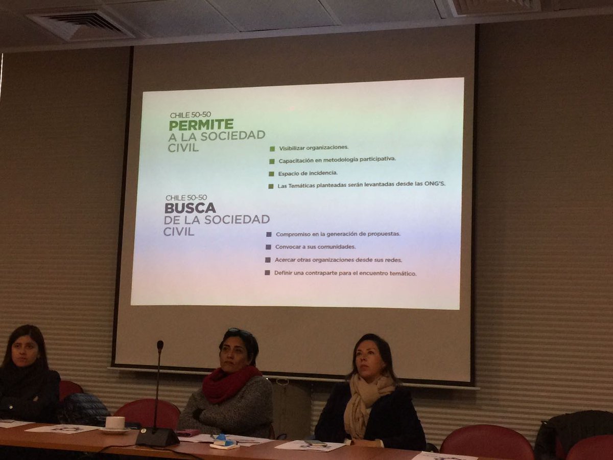 AgrupalesbicaRS's tweet photo. En presentación plataforma Chile 50-50 x la igualdad de género en que soc civil subirá sus propuestas a candidatos/as #mayorequidad https://t.co/Y8CGvUNSue