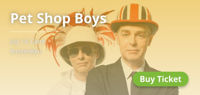 ElectroAmstrdm's tweet photo. Waar wacht je nog op? @petshopboys komt op 18 Juli naar Amsterdam. → https://t.co/cBIe3mMYgw https://t.co/wrW8IVZFgr