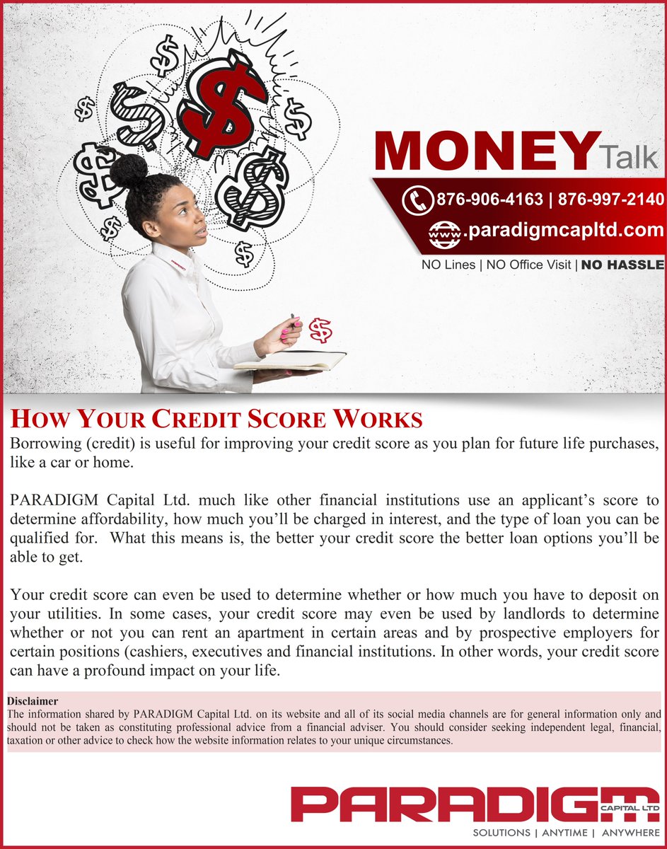 PARADIGMCapLtd's tweet photo. #YourCreditScore | #BorrowResponsibly | #BetterMoneyMindset https://t.co/Imt1dXEIkh