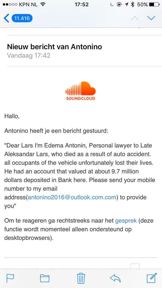 My Lucky day 🍀!! Ik ga gelijk al mijn gegevens opsturen! 💳 Thnx Antonino!