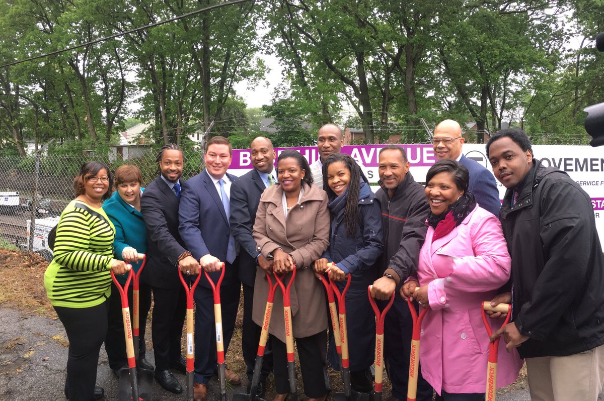 JennDotSmith's tweet photo. City, state officials and community leaders just broke ground on the new Blue Hill Ave station on the #FairmountLine in #Mattapan https://t.co/xc30RusIn2