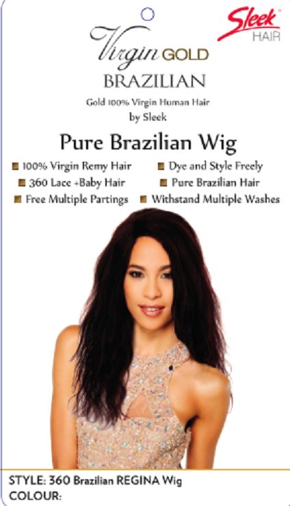VIRGIN GOLD Brazilian Wig REGINA,  pure natural Brazilian hair, real Remy hair, 360 lace from front to back. Style and Dye free, The BEST!