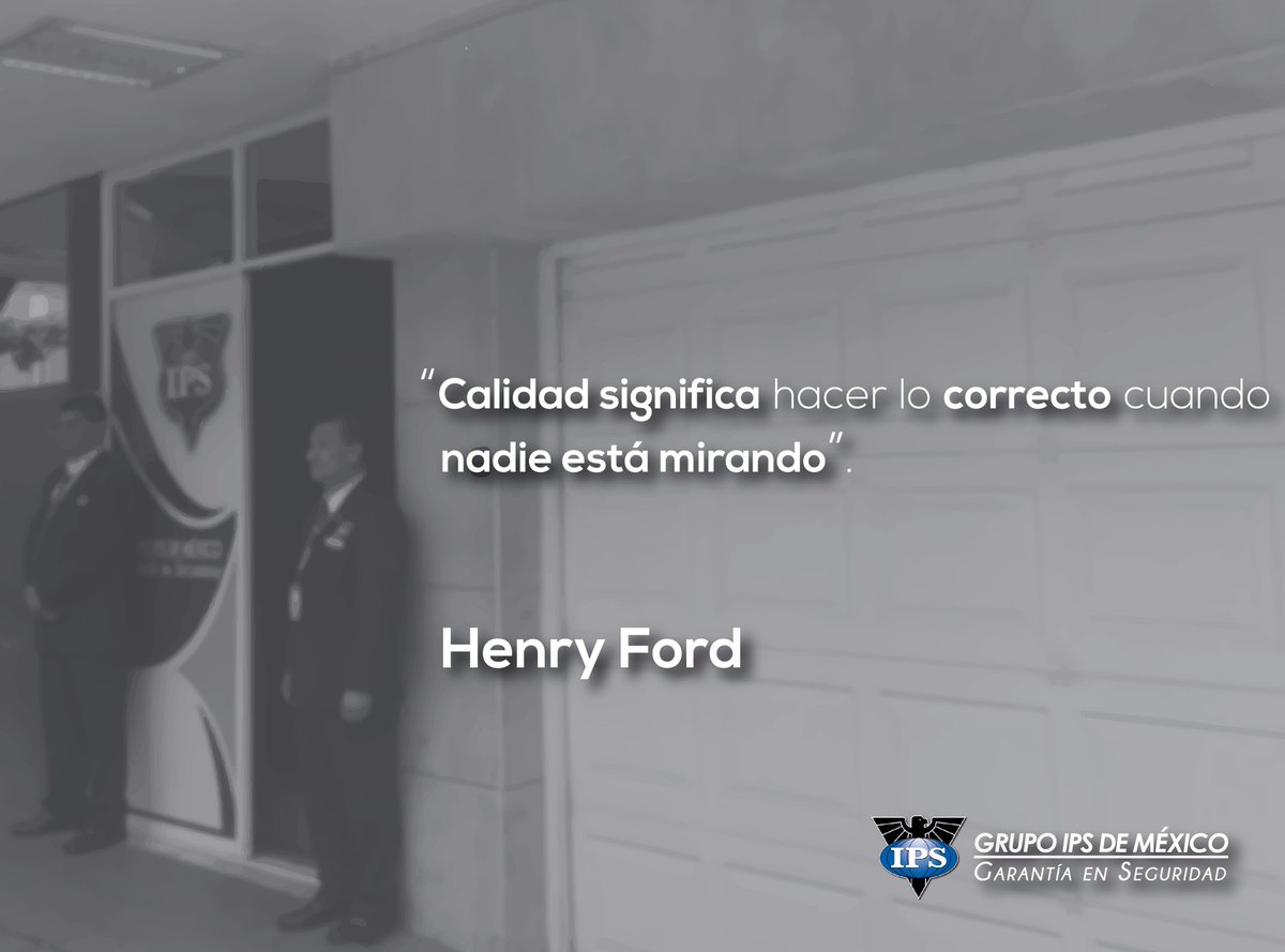 S_GrupoIPS's tweet photo. "Calidad significa hacer lo correcto cuando nadie está mirando" #HenryFord
#FelizLunes de frases #Calidad #Servicio #OrgulloIPS #FamiliaIPS https://t.co/3KWlzNiAyR