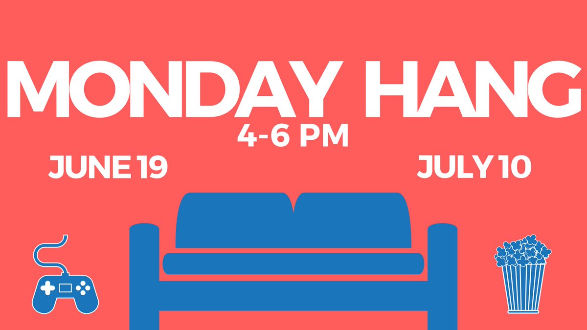 CBCFCyouth's tweet photo. It might be summer, but we are still planning on one Monday Hang each month! Check dates below and plan to hang w/ us for fun and good eats! https://t.co/RRO17QizEn