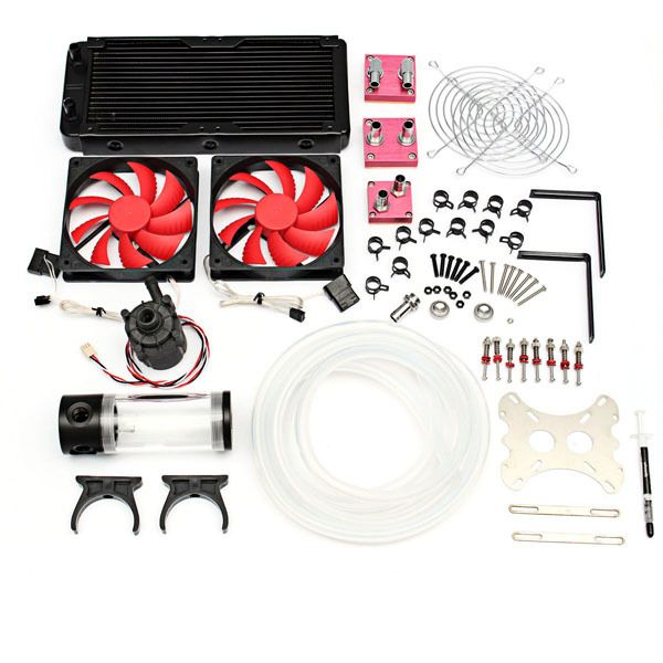 pccareus's tweet image. PC Liquid Cooling 240 Radiator Kit Pump Reservoir CPU GPU Block Pump Reservoir #pckit #pccooling #liquidcooling #diy buff.ly/2rb0CrE