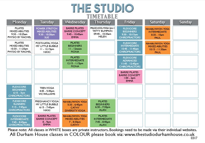 studio_durham's tweet photo. Save up to £40 on a block of 20 sessions on #Flexicore, #Yoga, or #Pilates at @studio_durham. https://t.co/Q8b01WI745