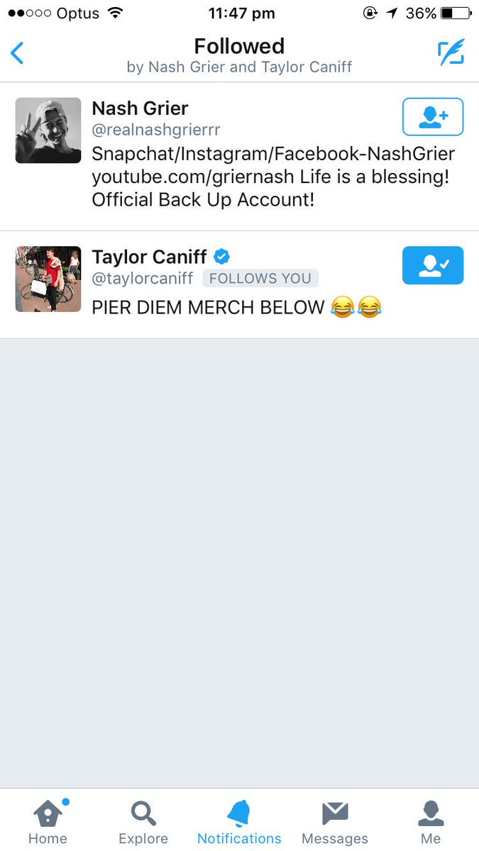 curiouscaniffx's tweet photo. TAYLOR CANIFF FINALLY FOLLOWED ME HOLY FUCKING SHIT! It's 12 am and I can't even fangirl fuckkk. I just wanna scream I love @taylorcaniff https://t.co/cLGPBMnJ7u