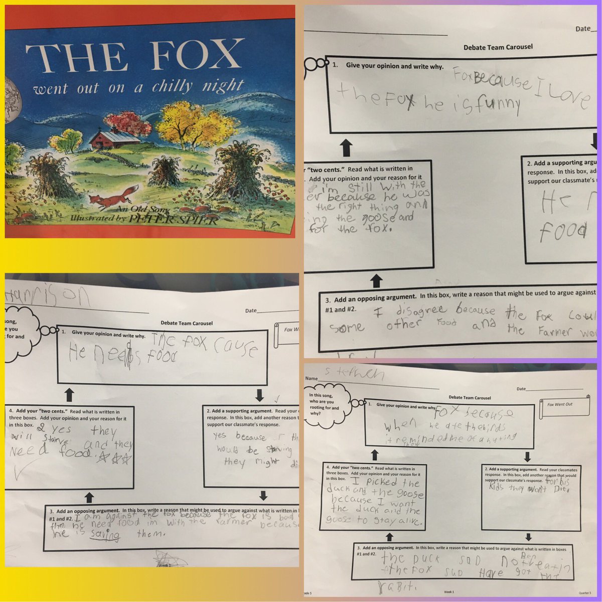 chayden919's tweet photo. @amber_walker42 @WJMitchellES #TPT #debatecarousel 2nd graders were writing in music! Who's side are you on? https://t.co/YrrFIBC1xz https://t.co/C9NXX85YbE