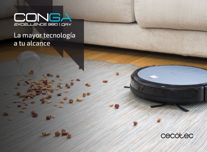 CECOTEC on Twitter: "¡Nuevo robot aspirador Conga Excellence 990 Dry