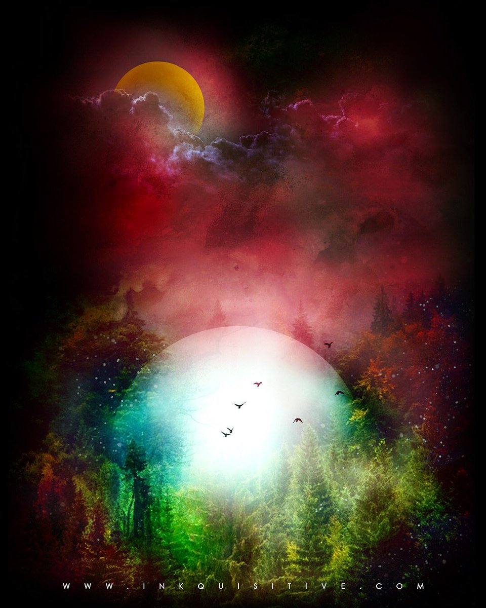 Inkquisitive's tweet photo. Tell Me What's More Beautiful. How The Moon Let's The Sun Shine Throughout The Day Or The Way The Sun Let's The Moon Glimmer At Night (2017) https://t.co/SQvZ9sDjwm