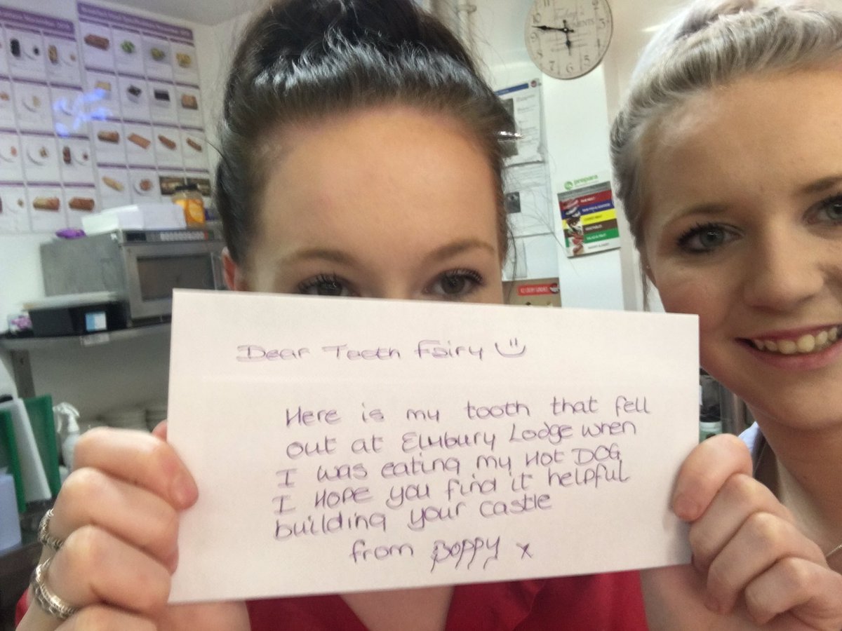 Little girl lost her first tooth today so we gave her an envelop and helped her write to the too the fairy!!😀 <a href="/hannahfaceee/">Hannah Willis</a> <a href="/kirtkeza/">Kerry</a>