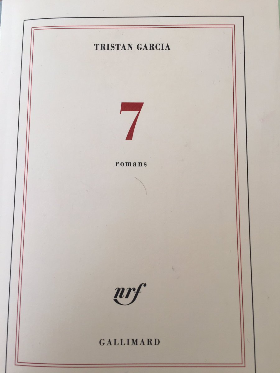 AgnesConstant's tweet photo. @emmanuel_vaslin @herve_brunet @helenepaumier @Turfu_Editions J'attaque Tristan Garcia ! #partagedelecture https://t.co/oHP6n1erST