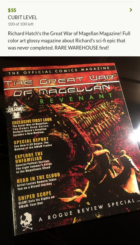 BLAMventures's tweet photo. Incentive for the BLAM! GoFundMe, a warehouse find! #RichardHatch GWOM Glossy Art magazine! -- https://t.co/imh8tqJMBd https://t.co/lrLHIDDzOR