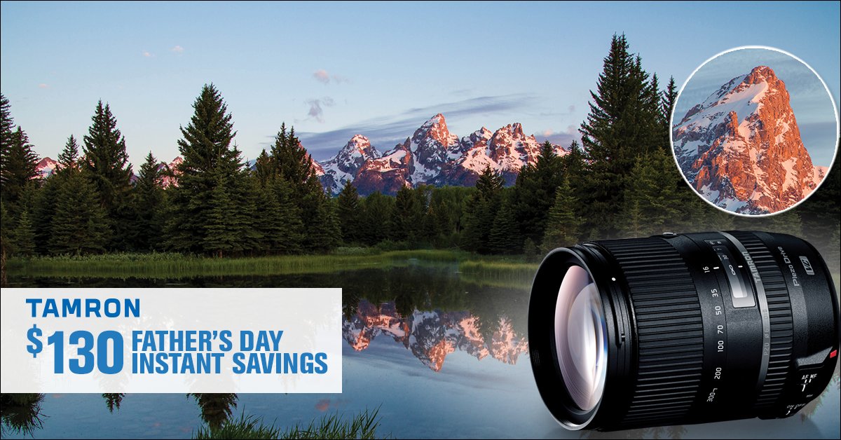 TamronStacieE's tweet image. Save $130 on Tamron's 16-300mm with 18.8X range and real macro, too! Perfect gift for your shutterbug dad! Now~6/19 bit.ly/16-300All-In-O…