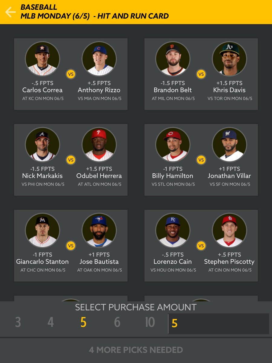 HotRoster's tweet photo. Baseball and mixed sports cards up now at https://t.co/1Sus7uYe2h and on our app! Start your week off with a WIN! #DFS #HotRoster https://t.co/HHLd1ZB7m8