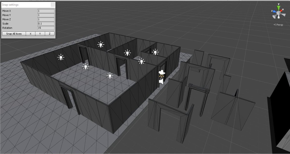 PeterHarries's tweet image. Making a modular room building kit that works with #unity default snap settings for quick interior building.