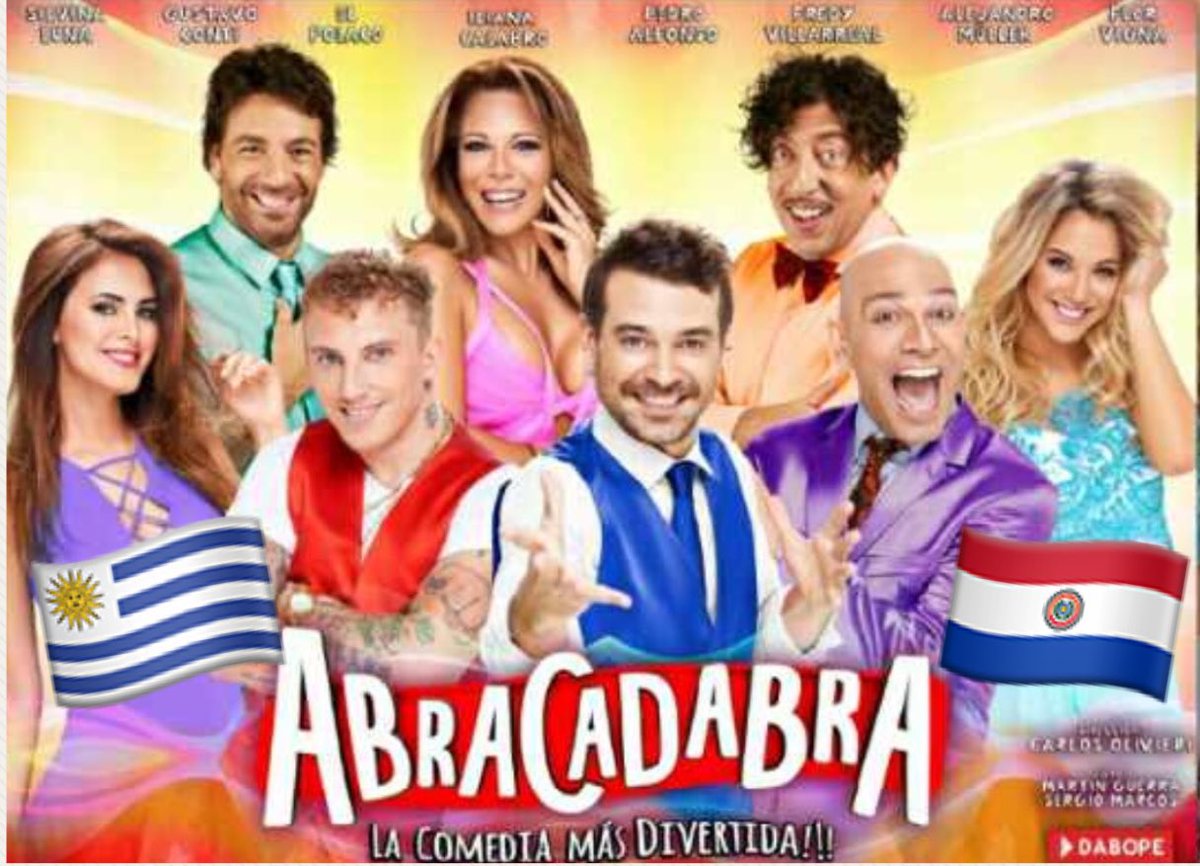 Abracadabra. Septiembre 
1, 2 y 3  URUGUAY 
8, 9 y 10 PARAGUAY
😃