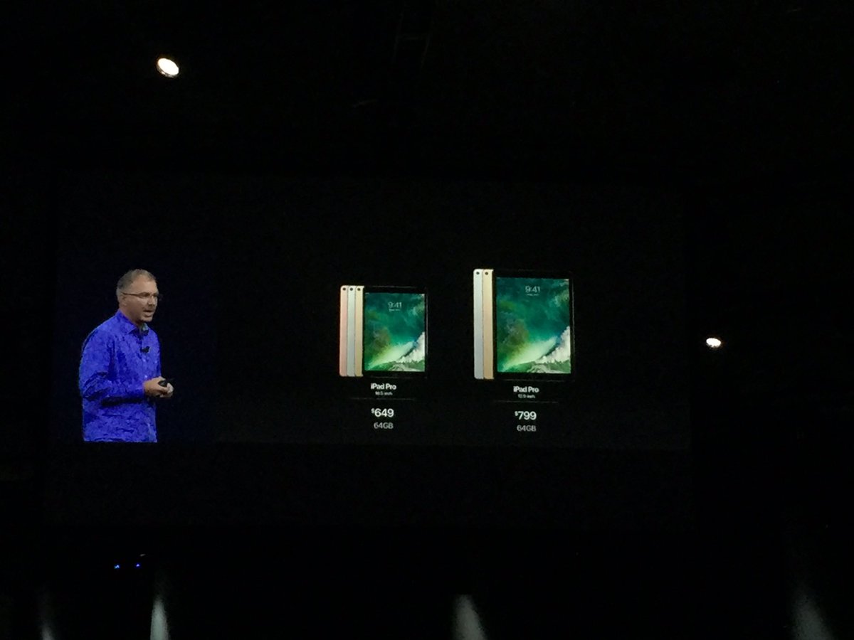 #WWDC2017 new #iPadPro pricing
