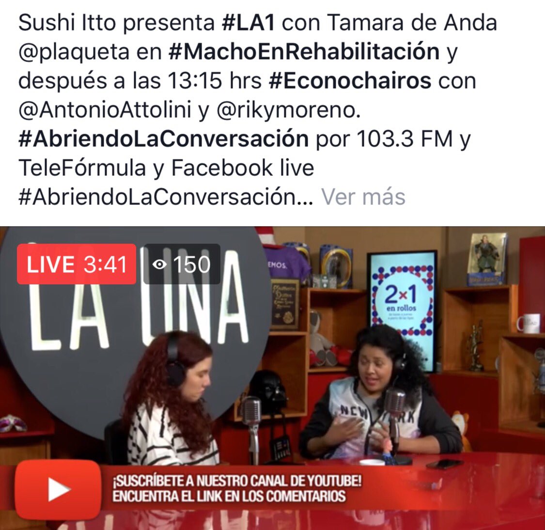 BrandPRDigital's tweet photo. Ve ahora #La1 @Radio_Formula 103.3 FM La v Izzi canal 121 a @yocurvilinea y en Facebook live #ModaCurvi by @liverpoolmexico https://t.co/h7Rju2vMyL