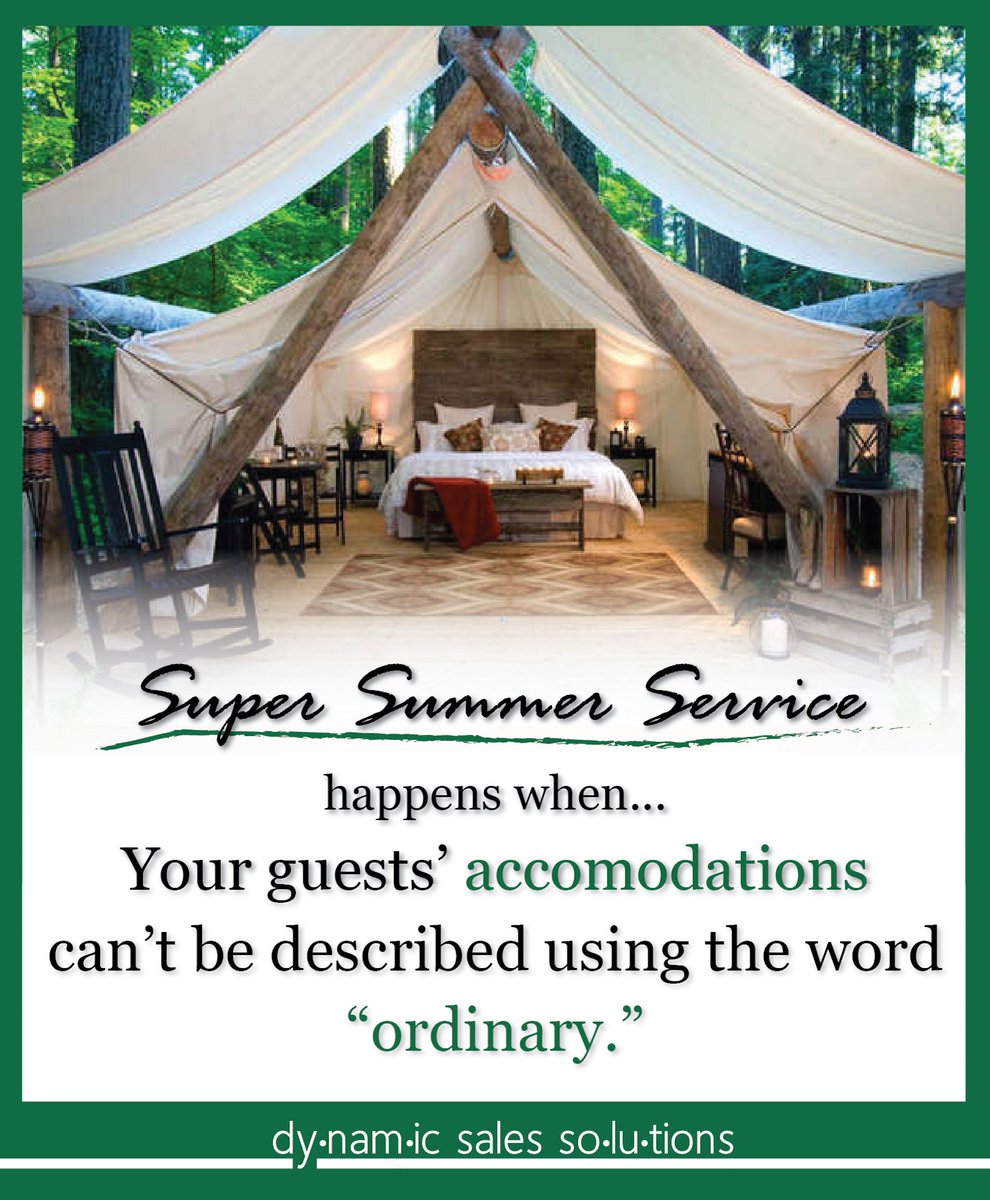 selldynamically's tweet photo. What does your vacation spot do to create a unique #SuperSummerService experience for your guests? #MondayMotivaton #DynamicThoughts https://t.co/hPaE4IIXk6