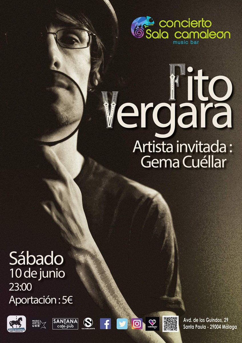 Camaleon_Music's tweet photo. Conciertazo el próximo sábado en Camaleón!!!
@ArteRubio @SBelmonte7 @manuelvalenzuei https://t.co/CmPRCAHn3B