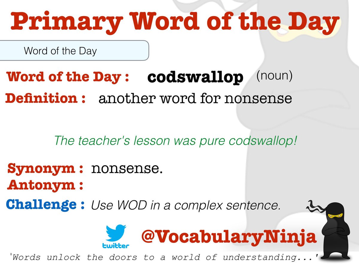Year6WCPS's tweet photo. Vocabulary Ninja's word of the day; can you use it in a sentence? #WCPSedu @VocabularyNinja https://t.co/bVJHIBb5W1