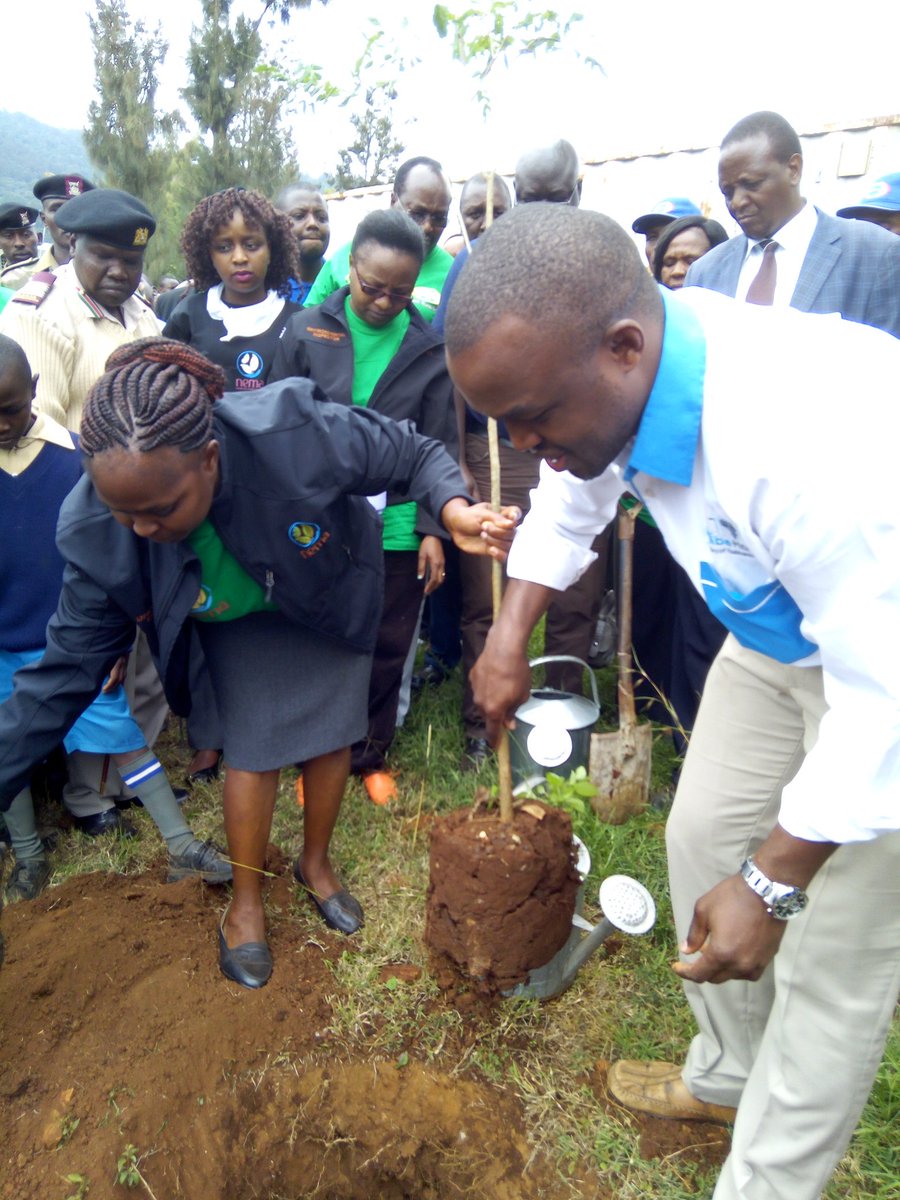 TheKipFactor's tweet photo. #WorldEnvironmentDay2017Ke Dr. Ken Muma the @KijabeHospital CEO leading us by planting a tree leading us to mark the day https://t.co/uTit34DrBc