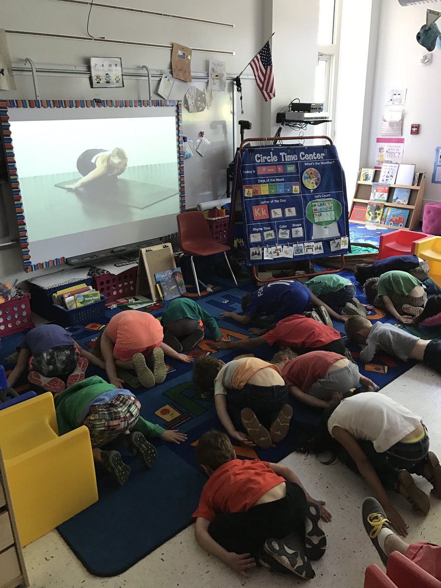 LBPreK's tweet photo. Practicing yoga on ABC Countdown "Quiet" day #lbprek #lb65 https://t.co/m3KI2hNbK0