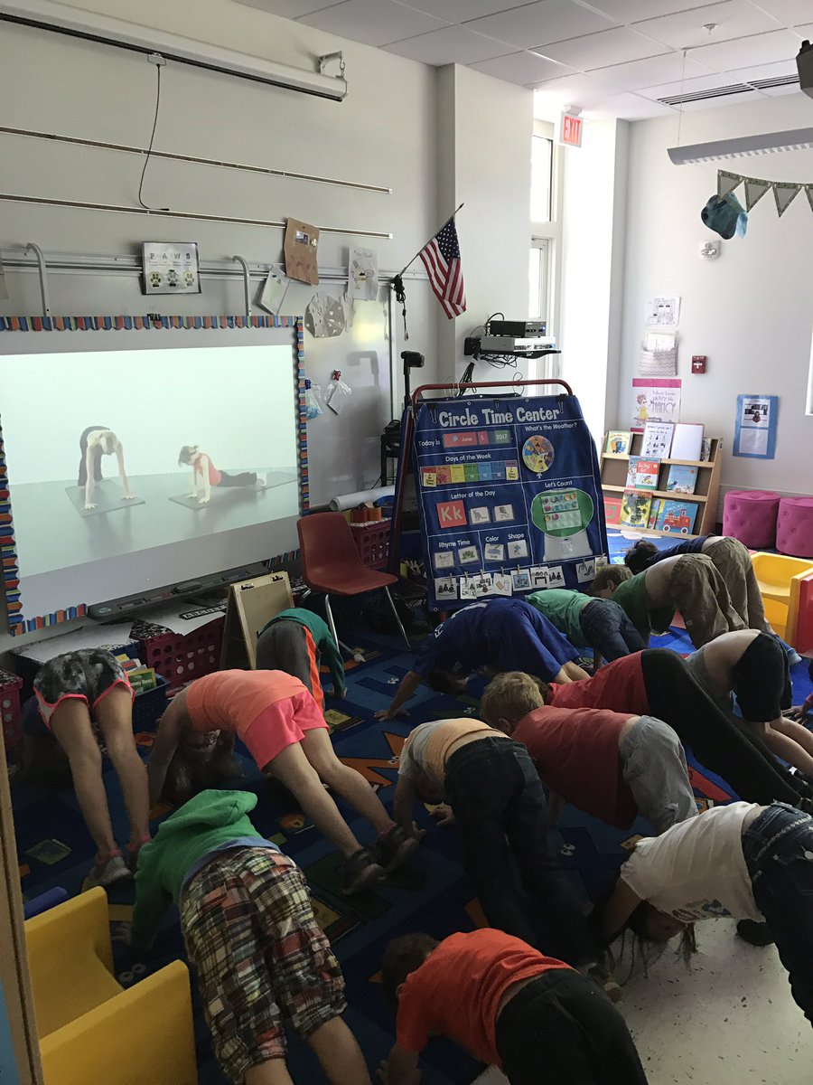 LBPreK's tweet photo. Practicing yoga on ABC Countdown "Quiet" day #lbprek #lb65 https://t.co/m3KI2hNbK0