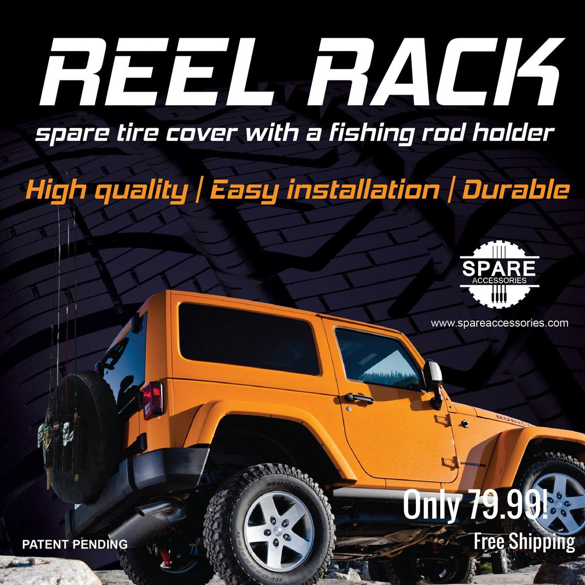 Hold up to four fishing poles safely with the built in bungee on the #ReelRack and get to your fishing spot faster! Get yours today!