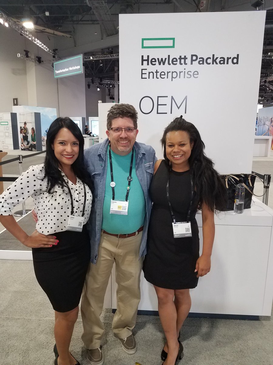 With employee ambassadors @joana_vargas17 <a href="/ocharlesHPE/">Olivia Charles</a> at #HPEDiscover