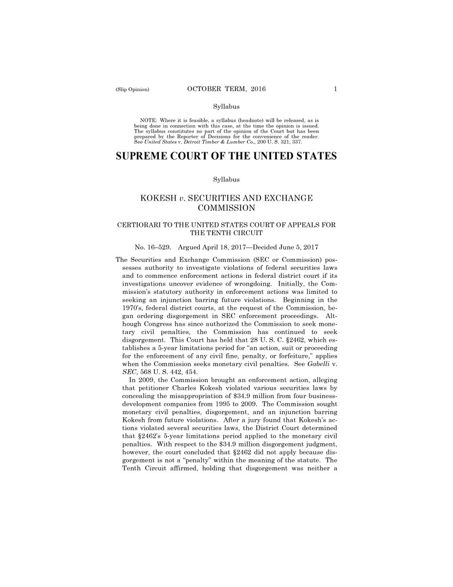 BrownRudnickLLP's tweet image. Super proud of our #SupremeCourt #amicusbrief, on behalf of Mark Cuban, in support of the winning side in Kokesh v. #SEC!