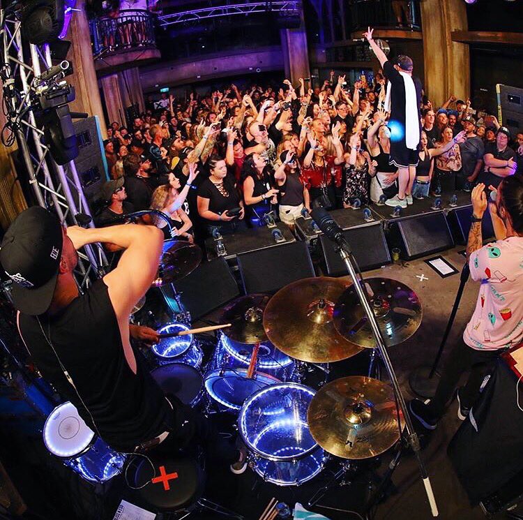 Pretty rad live shot from our dude @dankerbydrummer rocking down under with @blissneso!