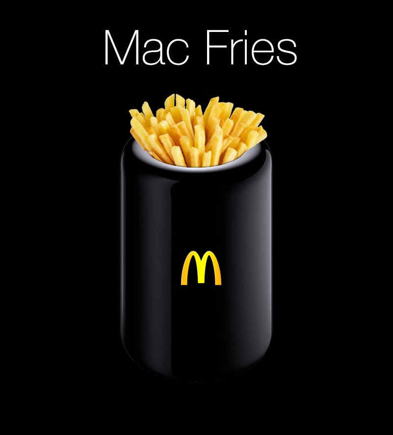 dionposdijk's tweet photo. Still no new #MacPro i think i'll go for a #MacFries for now #wwdc2017 π https://t.co/sJQkcVW26P