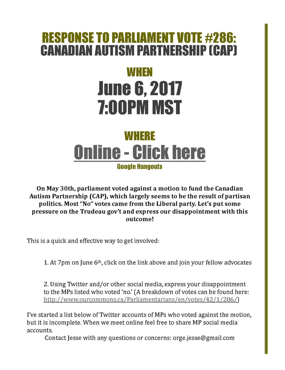mindjesse's tweet photo. Online social action tomorrow night for CAP, in response to May 30 vote. @ASDalliance @casdacapproject @MikeLakeMP https://t.co/odYOEjbsyt https://t.co/HAFPksqYiX