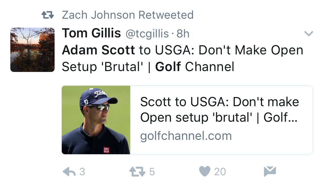 spursandstuff's tweet photo. When you have 2 Major winners complaining, you probably have to start thinking about changing. @usopengolf https://t.co/HN8ux6ySSV