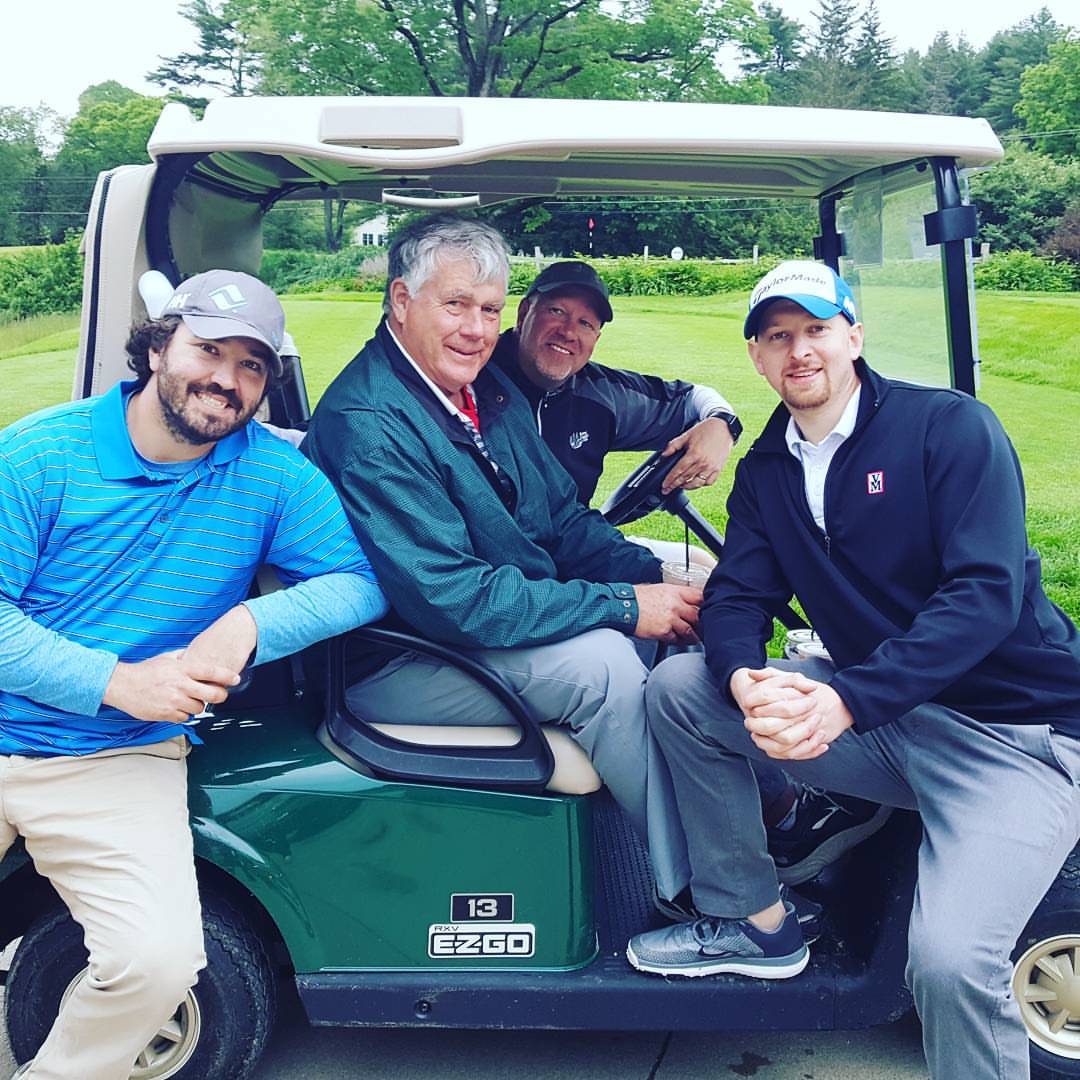 ClarkMortenson's tweet photo. Great day to golf for a great cause! #FentonFamilyDealerships Tournament for the #keenecommunitykitchen with @chrismortCMA & @theskyhill https://t.co/AgOzmwet05
