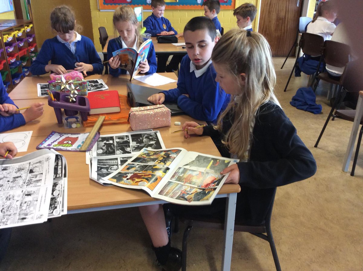 Clerkhillschool's tweet photo. Jings! Crivens! P5M were investigating comics like @Marvel &amp; @TheBroonsFamily in class. Watch this space as, soon, they create their own ! https://t.co/QWdF2D6obw