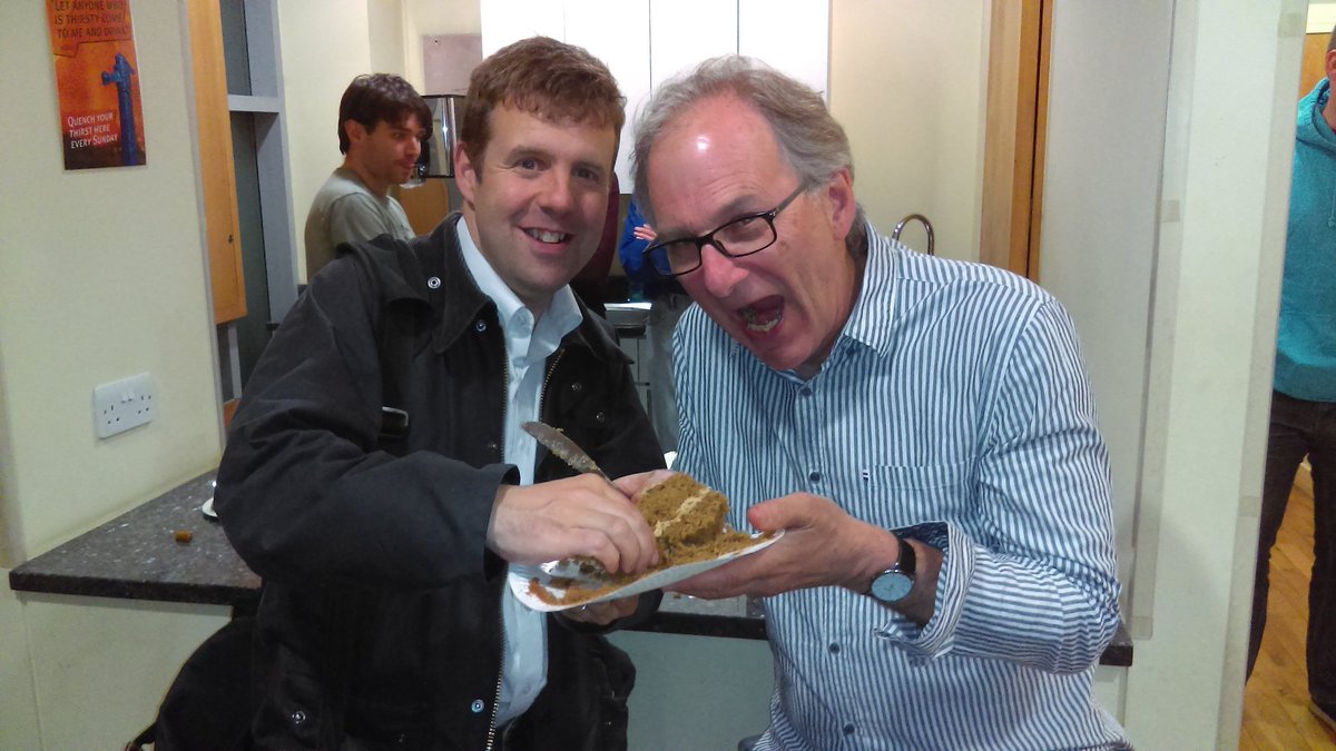 harmonyukpod's tweet photo. Celebrating with cake at our first post #BABS17 rehearsal, and we're learning Scarborough Fair, a new song in 8 parts. Onward and upward! https://t.co/sioBxZ3Tlq
