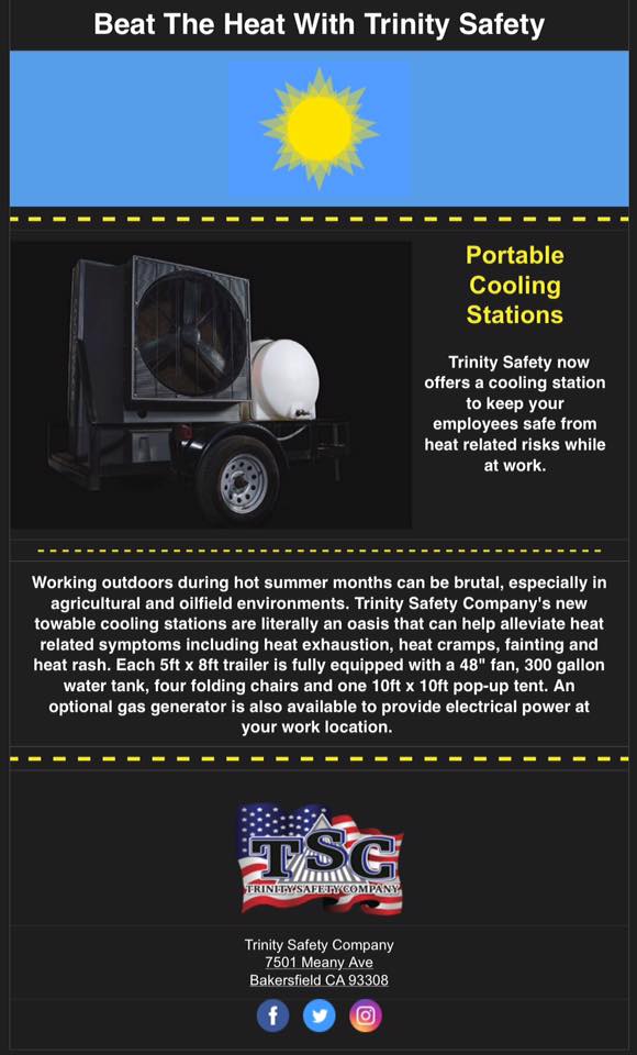 TrinitySafety_'s tweet image. Beat the heat with Trinity Safety and check out our portable cooling station! #TSCHeatProtection